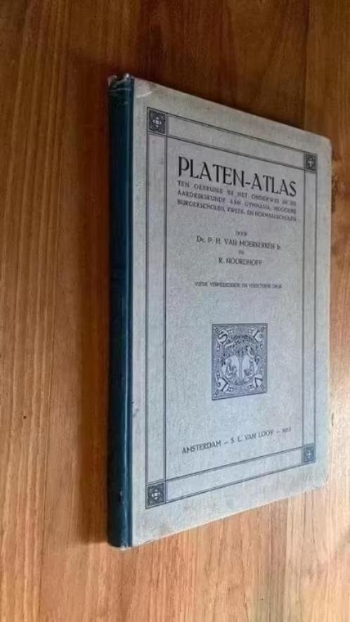 Platen- atlas P.H van Moerkerken/ r Noordhoff .1922, Antiek en Kunst, Antiek | Boeken en Bijbels, Ophalen of Verzenden