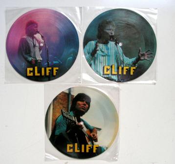 Cliff Richard 3 verschillende 7” Card Backed Picture Discs beschikbaar voor biedingen