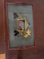 Vintage Houten Dienblad met Art Deco Design, Ophalen of Verzenden, Gebruikt, Rechthoekig, Hout