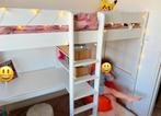 Hoogslaper - Wit - met bureau, Kinderen en Baby's, Kinderkamer | Stapelbedden en Hoogslapers, Ophalen, Zo goed als nieuw, Hoogslaper