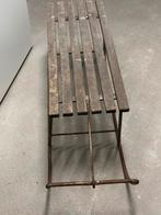 Antieke slee jaren 30 met houten latten, Ophalen of Verzenden, Gebruikt
