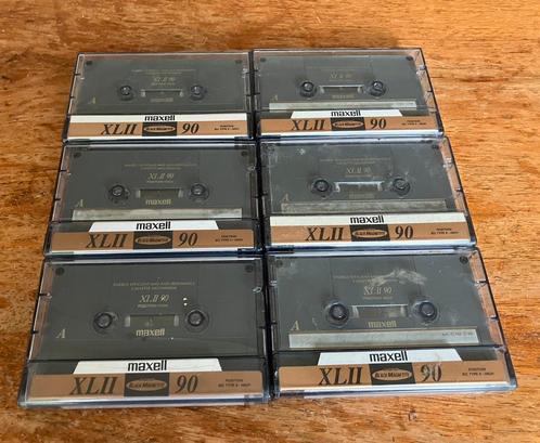 6 Maxell XLII90 1994 - 1995 gebruikt, Cd's en Dvd's, Cassettebandjes, Gebruikt, Overige genres, Ophalen of Verzenden