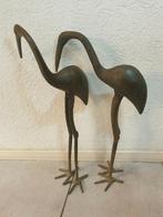 Set vintage koperen  bronzen kraanvogels, Antiek en Kunst, Antiek | Koper en Brons, Ophalen of Verzenden