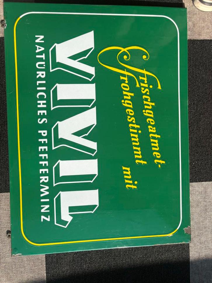 Vintage Vivil Reclamebord, Verzamelen, Merken en Reclamevoorwerpen, Gebruikt, Reclamebord, Ophalen of Verzenden