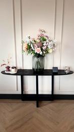 Sidetable ovaal zwart mango hout Giga meubel 140cm, Huis en Inrichting, Tafels | Sidetables, Ophalen, 100 tot 150 cm, Zo goed als nieuw