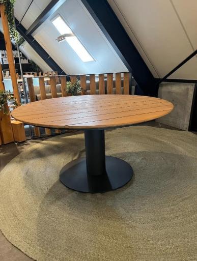 Suns grado tuintafel 150Ø cm showroommodel *SALE, Tuin en Terras, Tuintafels, Zo goed als nieuw, Rond, Hout, Ophalen of Verzenden