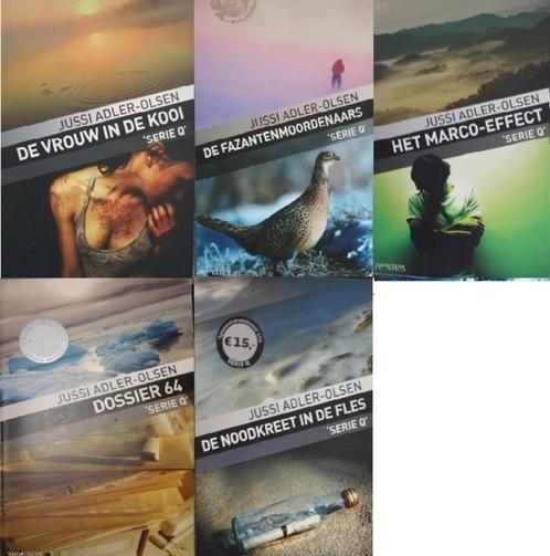 5x Jussie Adler-Olsen: o.a. Vrouw in de kooi en Marco-effect, Boeken, Thrillers, Gelezen, Scandinavië, Ophalen of Verzenden
