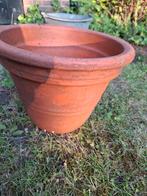 Terracotta bloempot, Tuin en Terras, Bloempotten, Gebruikt, Tuin, Rond, Minder dan 40 cm