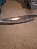 Zilverkleurige decoratieschaal 78cm, Huis en Inrichting, Overige materialen, Schaal, Ophalen of Verzenden, Zo goed als nieuw