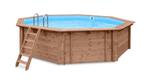 Luxe houten zwembad  560 x 517 x 129 cm, Rond, Ophalen, 120 cm of meer, 300 cm of meer
