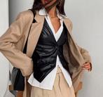 Mooie leren gilet, tm XL, Kleding | Dames, Tops, Verzenden, Nieuw, Zwart, Zonder mouw