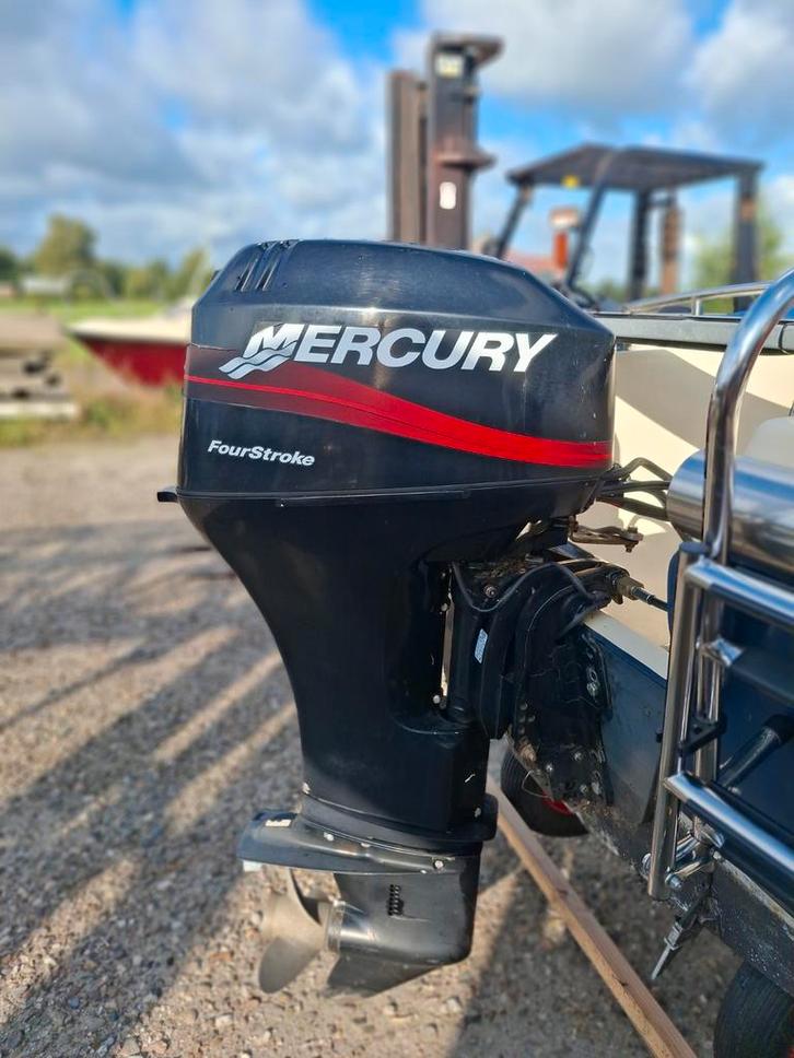 Mercury 40 pk 4 takt powertrim el start langstaart compleet, Watersport en Boten, Buiten- en Binnenboordmotoren, Gebruikt, Benzine
