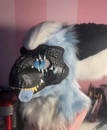 Fursuit dino mask pre-Made beschikbaar voor biedingen