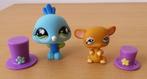 Littlest Pet Shop #462 Mouse + #463 Peacock + hoeden - 2008, Verzamelen, Gebruikt, Ophalen of Verzenden, Hasbro, Nvt