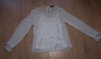 Wit Voile Shirt met Zwarte Stippen Yessica (36) Nieuw!, Nieuw, Ophalen of Verzenden, Lange mouw, Maat 36 (S)