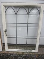 104h x 78br Stalen raam, naar buiten te openen glas in lood, Ophalen