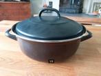 Grote braadpan 26 cm x 9,5 cm hoog, Gebruikt, Gietijzer, Ophalen of Verzenden, Keramische plaat