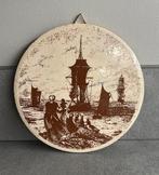 Vissersvrouwen….oude ronde wandtegel, Ophalen of Verzenden