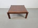 Vintage Minimalistisch design Wengé salontafel ‘70 Denmark, Gebruikt, 100 tot 150 cm, Vierkant, Minder dan 50 cm