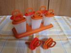 Tupperware ijslolly maker  / ijsjesvorm met houder, Oranje, Gebruikt, Ophalen of Verzenden