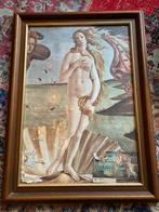 Geboorte van Venus Botticelli print vintage schilderij lijst, Antiek en Kunst, Kunst | Tekeningen en Foto's, Ophalen of Verzenden