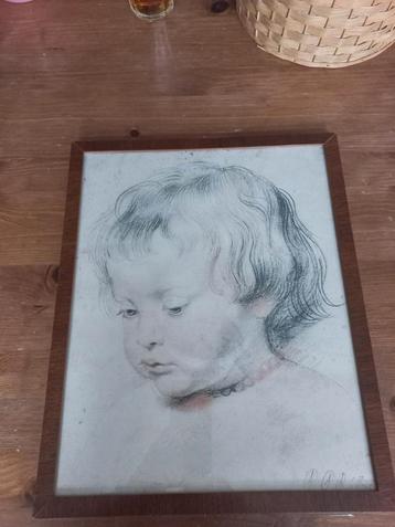Vintage tekening beschikbaar voor biedingen