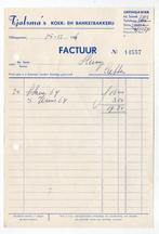 factuur Tjalsma's koek en banketbakkerij Offingawier 1956, Ophalen of Verzenden, Gebruikt, Gebruiksvoorwerp