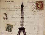 Frans metalen wandbord Paris Eiffeltoren retro, Ophalen of Verzenden, Zo goed als nieuw