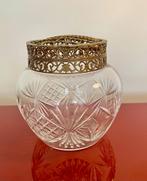 Vaas geslepen met rooster begin 1900, Antiek en Kunst, Antiek | Glas en Kristal, Ophalen of Verzenden
