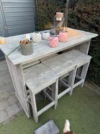 Buiten Bar met Krukken, Ophalen, Gebruikt, Rechthoekig, Hout