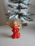 Oud rood engeltje met harp Italy kerstbeeldje, Ophalen of Verzenden, Gebruikt