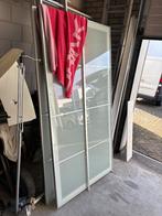 IKEA bjornoya schuifdeuren set 2x grijs getint glas, Ophalen, Glas, Binnendeur, 200 tot 215 cm