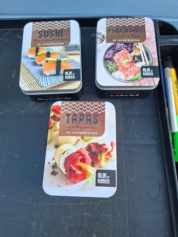 Sushi, Poke Bowl & Tapas Receptkaarten beschikbaar voor biedingen