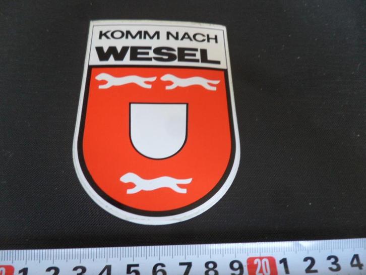 sticker gemeente wapen duitsland komm nach WESEL, Verzamelen, Stickers, Zo goed als nieuw, Bedrijf of Vereniging, Ophalen