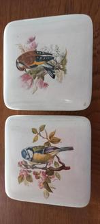 Vierkante Porseleinen Bakjes met Vogelmotief, Ophalen of Verzenden
