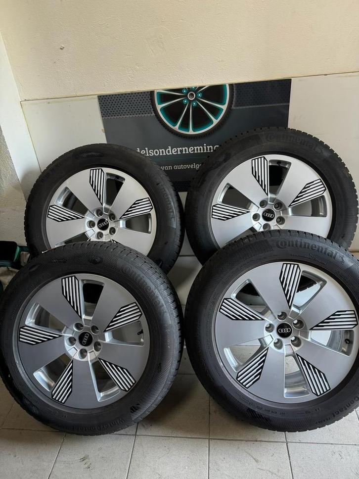 Audi E-tron 19 inch velgen winterset 255/55R19 winterbanden, Auto-onderdelen, Banden en Velgen, Banden en Velgen, Winterbanden