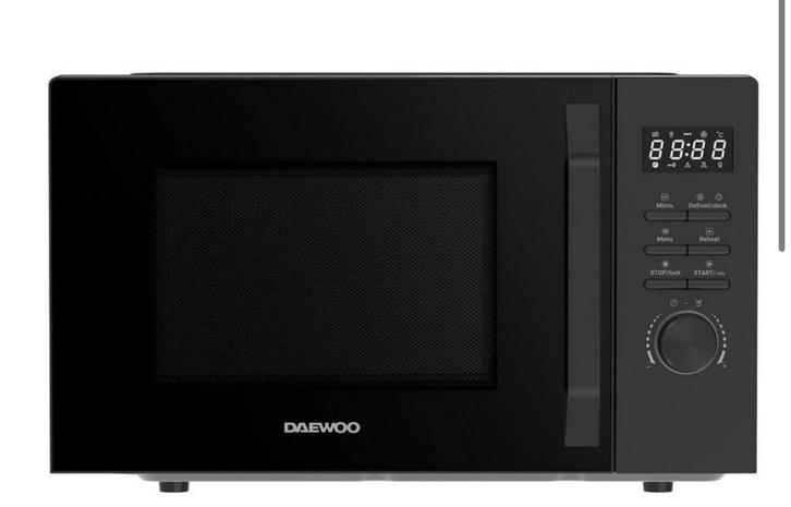 Daewoo magnetron nieuw zwart 20 liter, Witgoed en Apparatuur, Magnetrons, Nieuw, Vrijstaand, Magnetron, 45 tot 60 cm, Grill, Draaiplateau