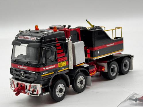 WSI MERCEDES BENZ 8x8 + ballastbak DESERT MAMMOET, Hobby en Vrije tijd, Modelauto's | 1:50, Zo goed als nieuw, Bus of Vrachtwagen