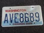 Kentekenplaat licenseplate Washington 6 USA, Verzenden, Gebruikt, Auto's