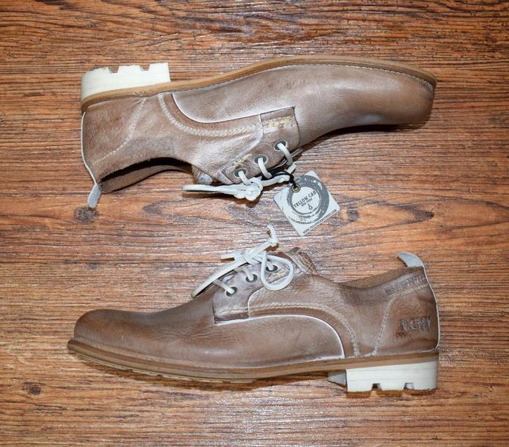 YELLOW CAB - leren staff veterschoenen Tan - maat 44, Kleding | Heren, Schoenen, Nieuw, Veterschoenen, Bruin, Ophalen of Verzenden