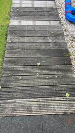 Hardhouten vlonderplanken teab, Tuin en Terras, Terrasdelen en Vlonders, Ophalen, Gebruikt