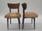 2x vintage eetkamerstoel teak hout stoel hout eettafelstoel, Huis en Inrichting, Stoelen, Ophalen, Gebruikt, Twee, Mid century modern scandi Scandinavisch Zweeds deens