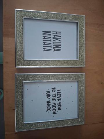 2x glitter fotolijst 13x18 cm beschikbaar voor biedingen