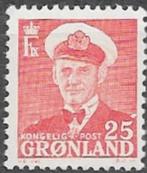 GROENLAND 25 Ø zegel Koning Frederik IX 1950, Verzenden, Denemarken, Postfris