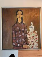Schilderij vrouw Stipjes, Ophalen