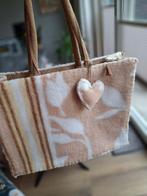 Vintage wollen dekentassen - bruine crème tinten, Ophalen of Verzenden