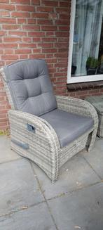 Tuinstoelen (relax) met tafel, Ophalen, Gebruikt, Kunststof, Verstelbaar