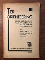 1933 Ter oriënteering. Eenige beschouwingen n.a.v. enkele, Boeken, Gelezen, Verzenden, Mr. J.E.W. Duys, Nederland