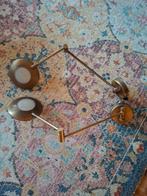 2 kopperen leeslampen.met dimmer, Ophalen of Verzenden, Zo goed als nieuw