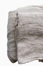 100% linnen hoeslaken 160x200 + slopen 50x70 Beige, Ophalen of Verzenden, Hoeslaken of Sloop, Beige, Nieuw